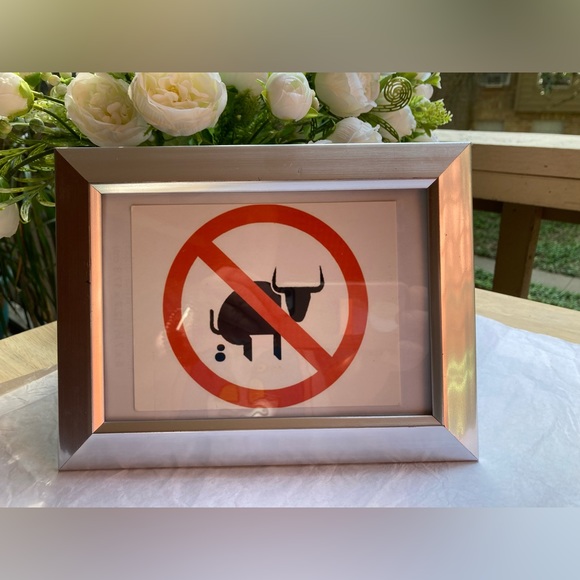 NO BS graphic Framed in silver toned lightweight frame Office Desk  Decoration - Picture 7 of 8